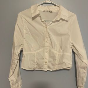 White Abercrombie button up shirt